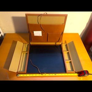 Levenger Tan Leather Portable Work Space